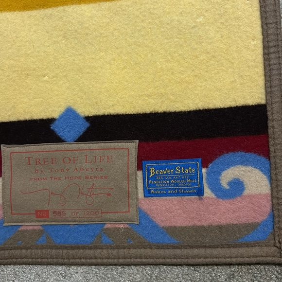 Vintage Pendleton Beaver State Wool Blanket Tree of Life - Picture 6 of 12